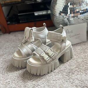 Dolls Kill Utopia Nylon Platform chunky Sandals